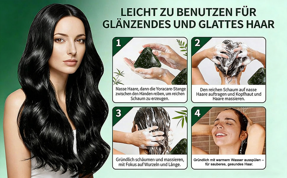 Yoracare Korean Scalp Revival Bar, 2026 Yoracare Rosmarin & Aminosäuren stärkender Anti-Verdünnungs-Shampoo-Riegel, feuchtigkeitsspendende und kopfhautfreundliche Kräuterpflege 80g