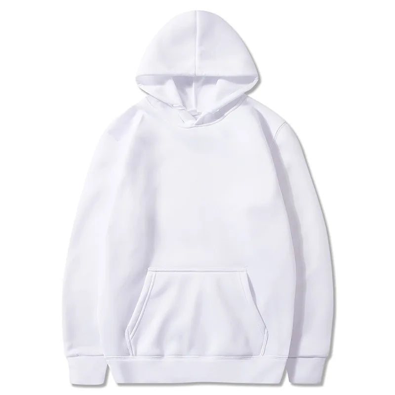 Fashion Casual Fleece Hoodies Men Wholesale Plain White Pullover Hoodie Unisex Cheap Sweatshirt With Hood Polerones Para Hombre