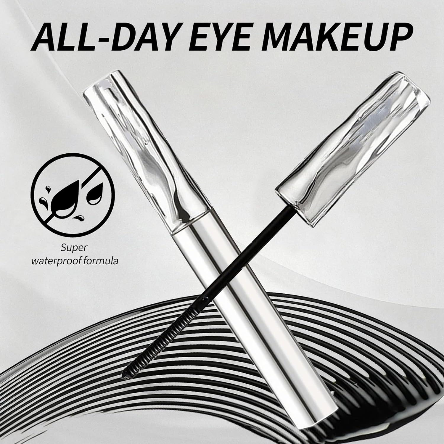 Facelove Iron Eye Mascara ab 50 Jahre, 2026 Waschbare Metal Wand Mascara, Schwarz Wasserfeste Wimperntusche 3D Super Curling, Long-Lasting Volumizing