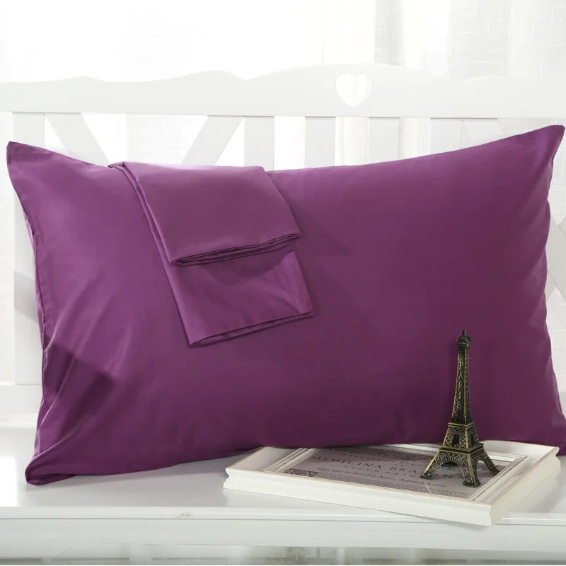 48x74cm Cotton Pillowcase Soft Comfortable Solid Color Pillow Case Queen King Sleeping Pillows Covers Pillowcases Home Textile