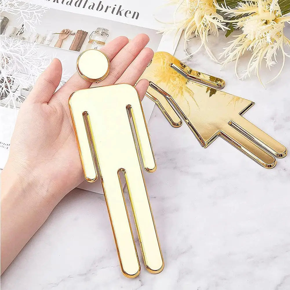 3D DIY Woman Man Toilet Door Sign Bathroom Restroom WC Door Sign For Toilet Door Sign Wall Sticker Decor Removable Logo