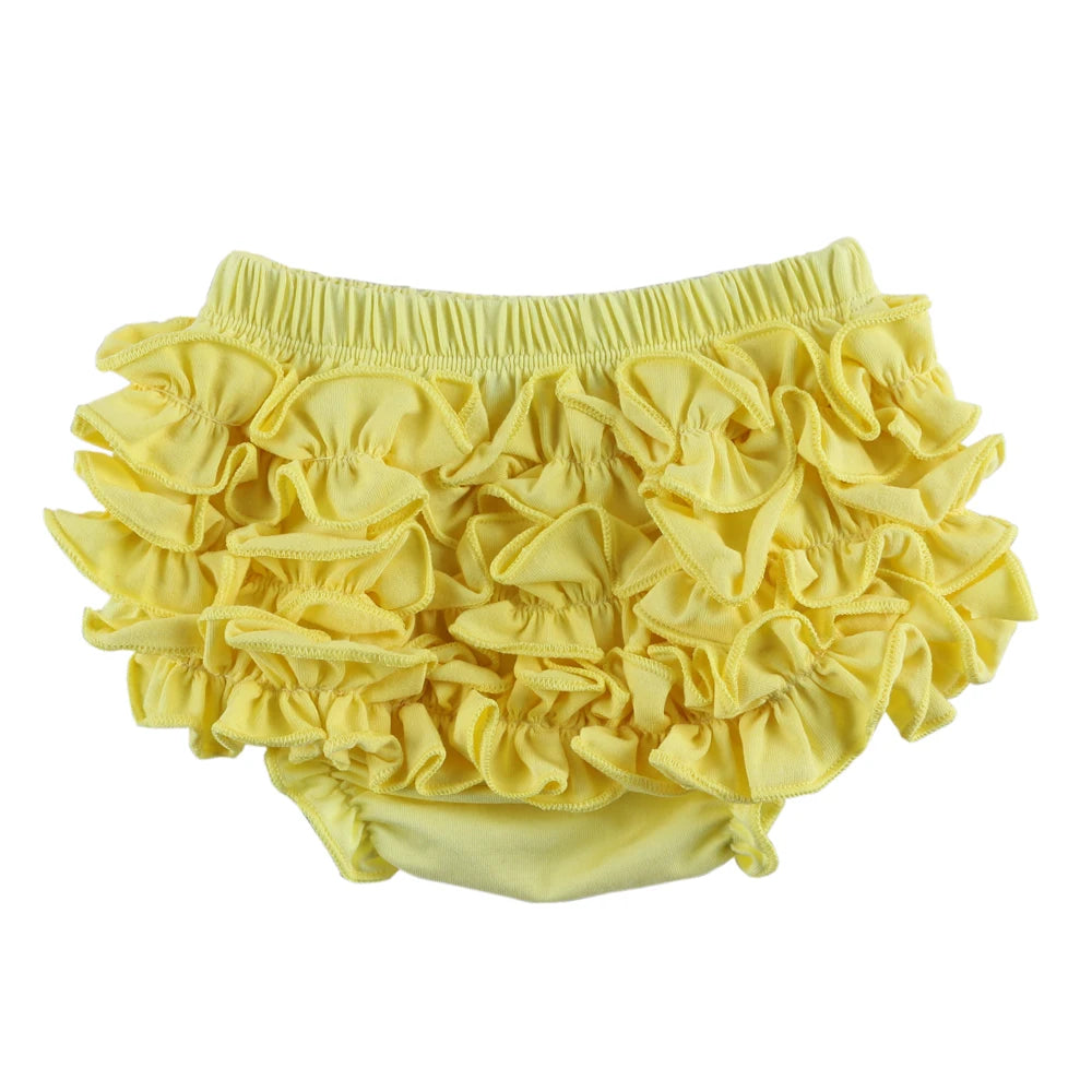 Baby Cotton Ruffle Bloomers shorts Cute Baby Diaper Cover Newborn Candy Shorts Toddler fashion Summer Soft Pants Ruffle Bloomers