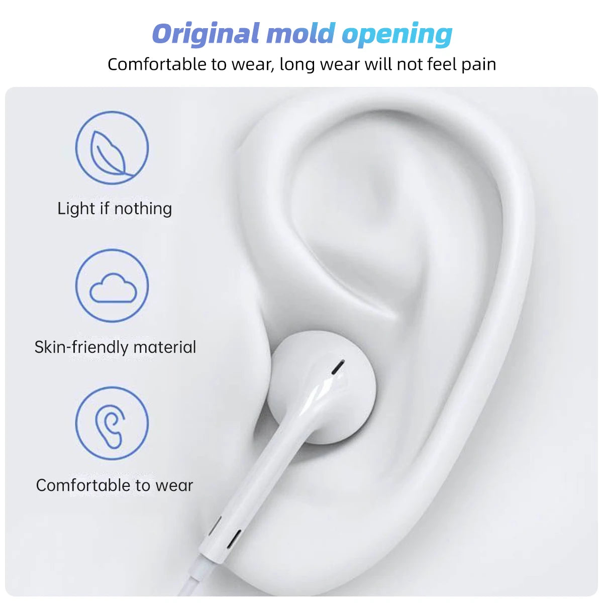 Type C Wired Earphones For Apple iPhone 15 Pro Max In-Ear With Mic For Sumsung Onepuls Xiaomi Redmi Huawei USB C Music Earpbuds