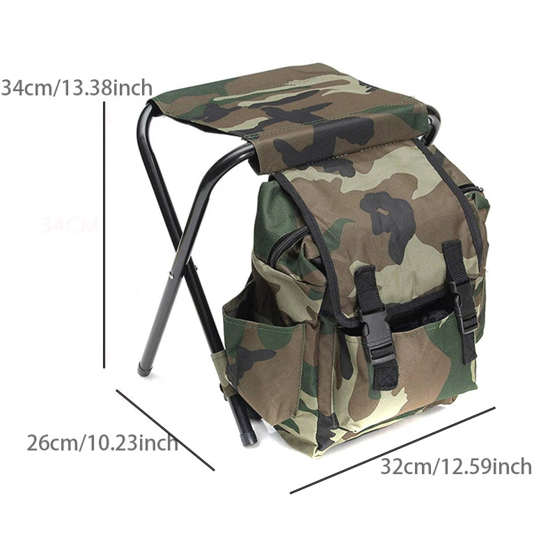 Backpack Cooling Chair Portable Folding Seat Stool