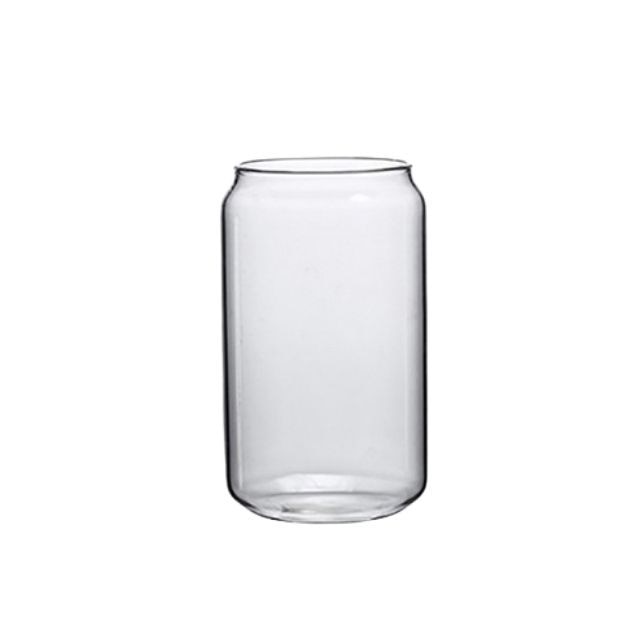 Glass Cup With Lid and Straw Transparent Bubble Tea Cup Juice Glass Beer Can Milk Mocha Cups Breakfast Mug Drinkware