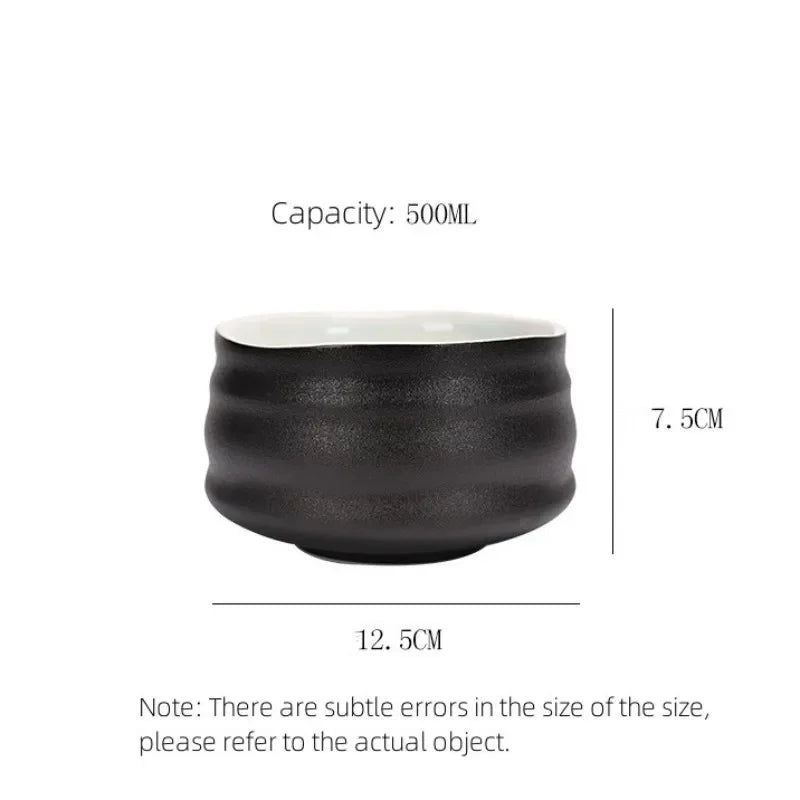Ceramic Matcha Bowl Home Kitchen Anti-scald Insulated Tableware Salad Bowls Japanese Tea Ceremony Accessories Gifts