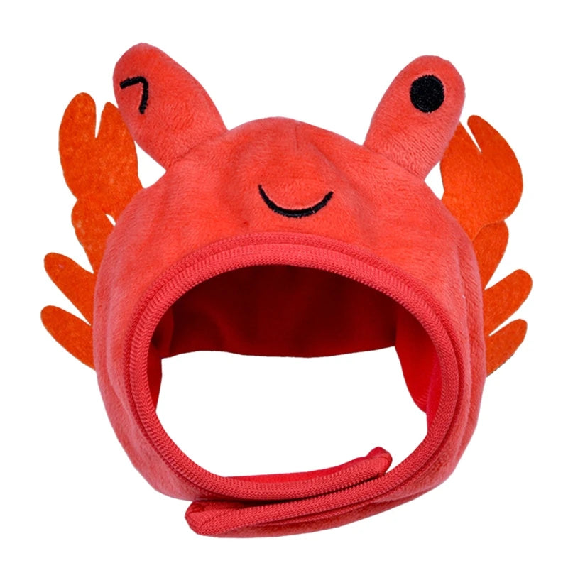 Pet Plush Hat Cute Cartoon Frog Lobster Crab Cloud Shape Soft Comfortable Costume Accessories Safe Materials