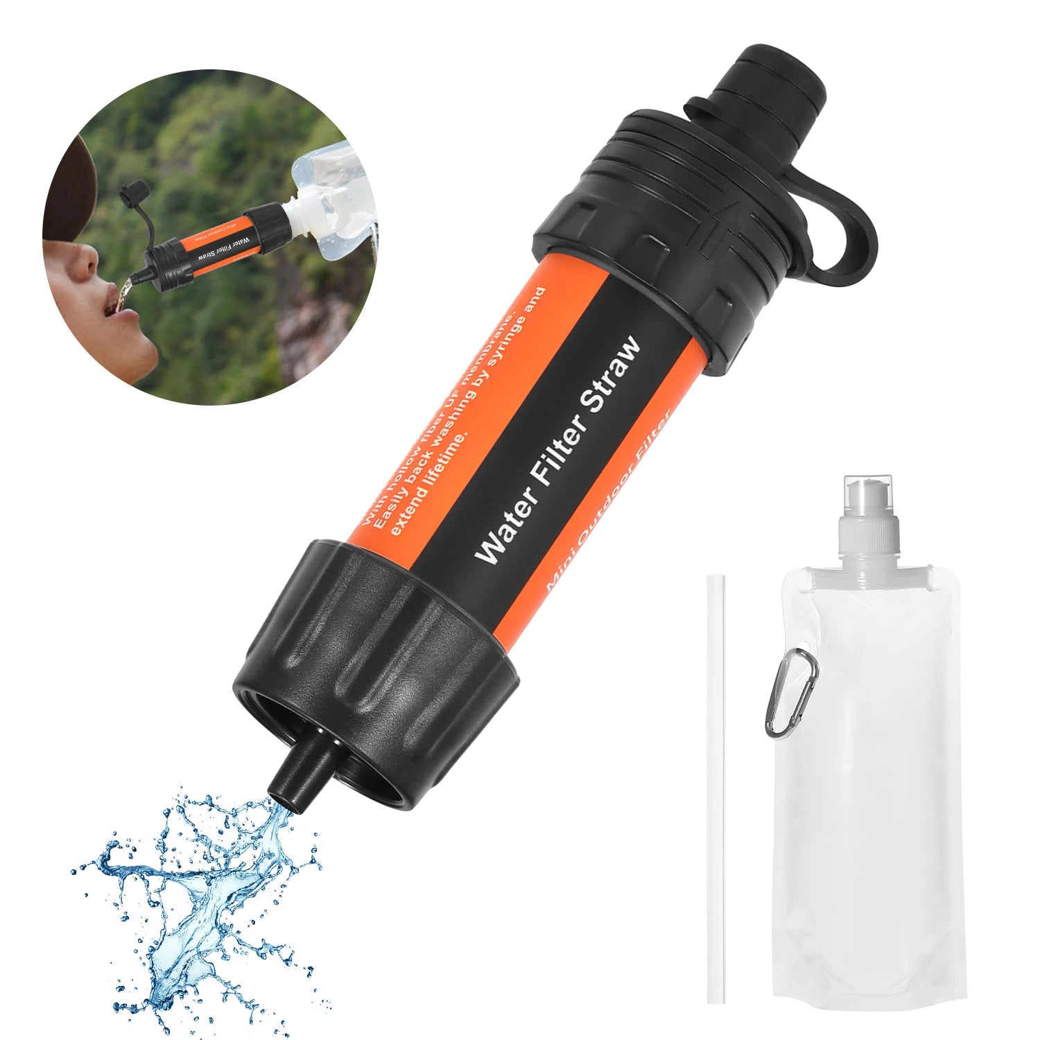 Outdoor Water Filter System 5000 Liters Water Filtration Straw