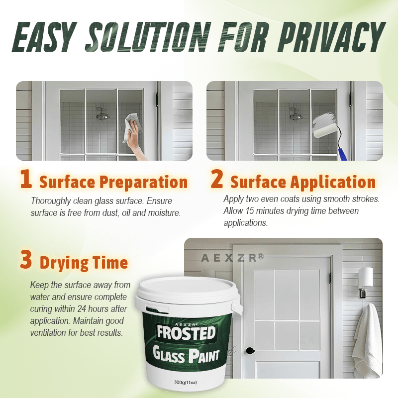 Aexzr® Privacy Paint Frosted Glass Paint