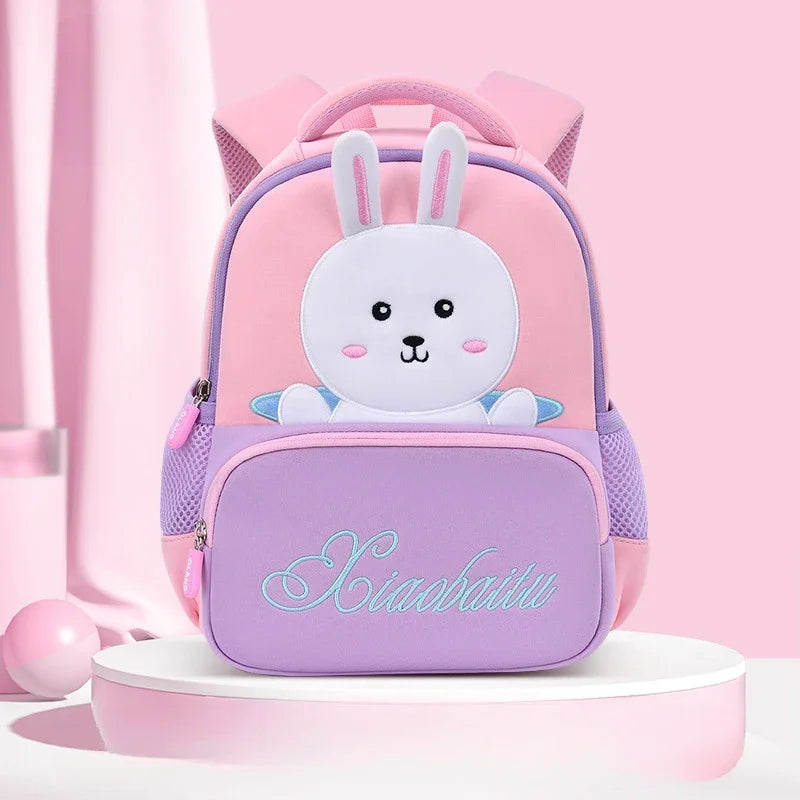 Children's Backpacks Cute Rabbit Girls Elementary School Backpack Cartoon Fashion Versatile Kids Pink Kindergarten Shoulder Bag