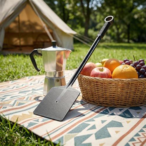 Fly Swatter, Indoor Outdoor Use, Flexible Thick Handle, Large Durable Swat Head, PP Material, Lightweight & Quiet