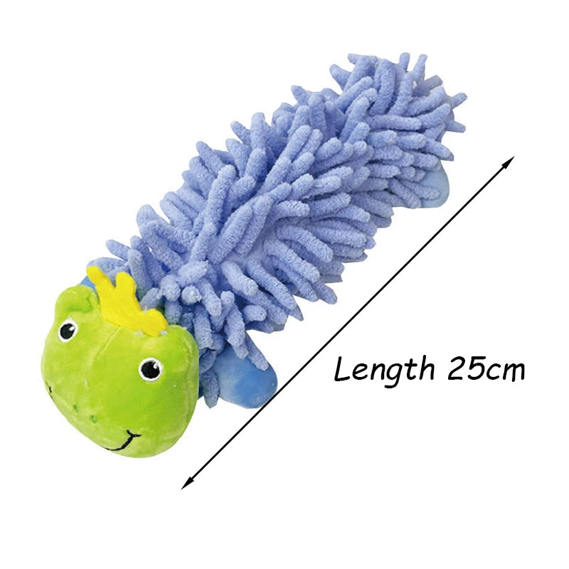 Strong Dog Plush Stuffed Toys with Squeaky Cute Animal Shape Pet Chew Toy for Small Medium Dogs Chihuahua Husky Clean Teeth Tool