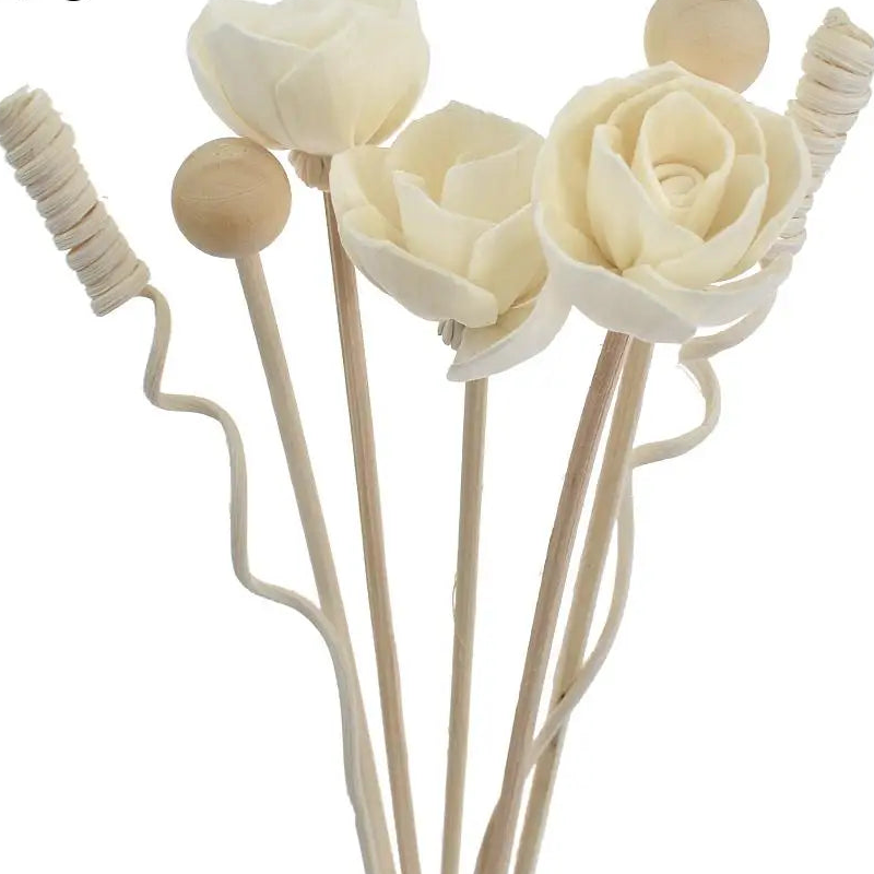 Rose flower Rattan Sticks Fireless Fragrances Reed Diffuser Stick Ornaments Home Decor