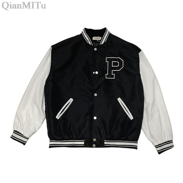 Autumn Winter Fashion Bomber Jackets for Women Streetwear Baseball Uniform Oversized Coat Jackets and Coats Loose student