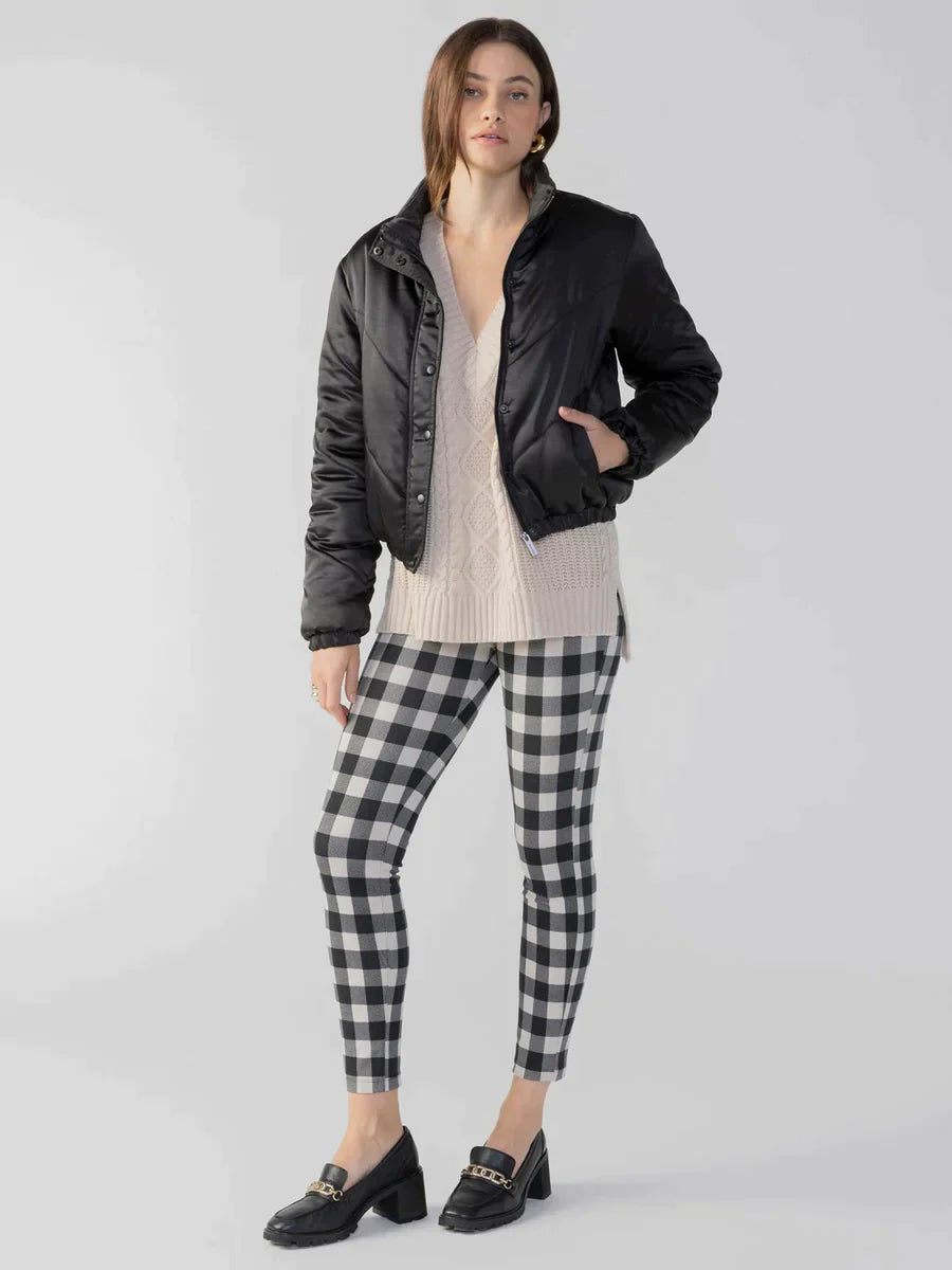 Quilted jacket in black.