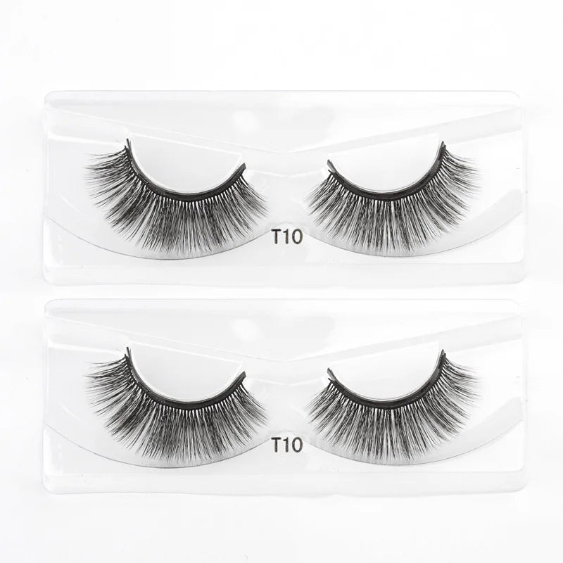 Magnetic Eyelashes Set 1/2/3 Pairs Natural Long False Eyelashes Soft Mink Lashes Waterproof Liquid Eyeliner Tweezer Makeup Tools