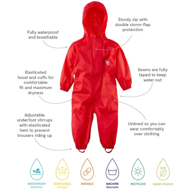 Kids rain suits puddle suits baby one-piece raincoat waterproof breathable outdoor boys rainwear girls overall thin ventilate