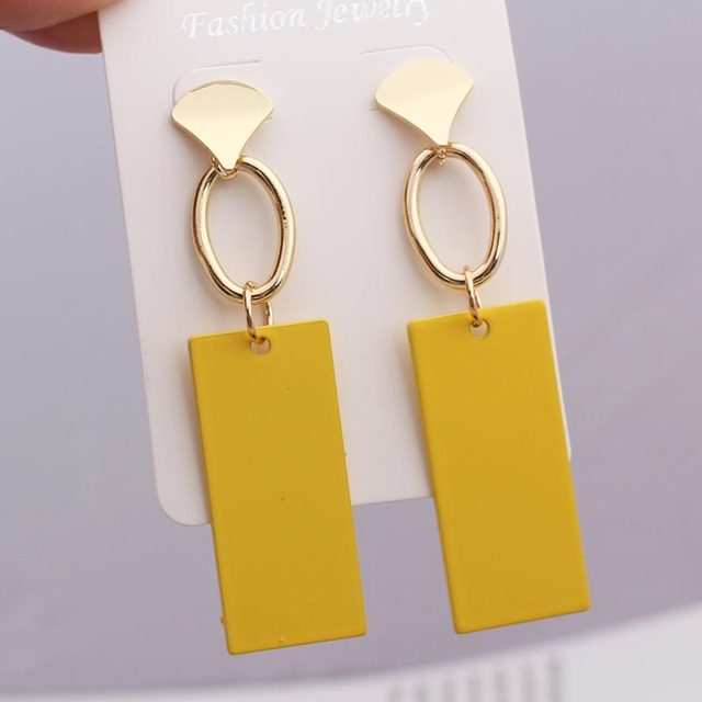 Geometric-shaped drop earrings