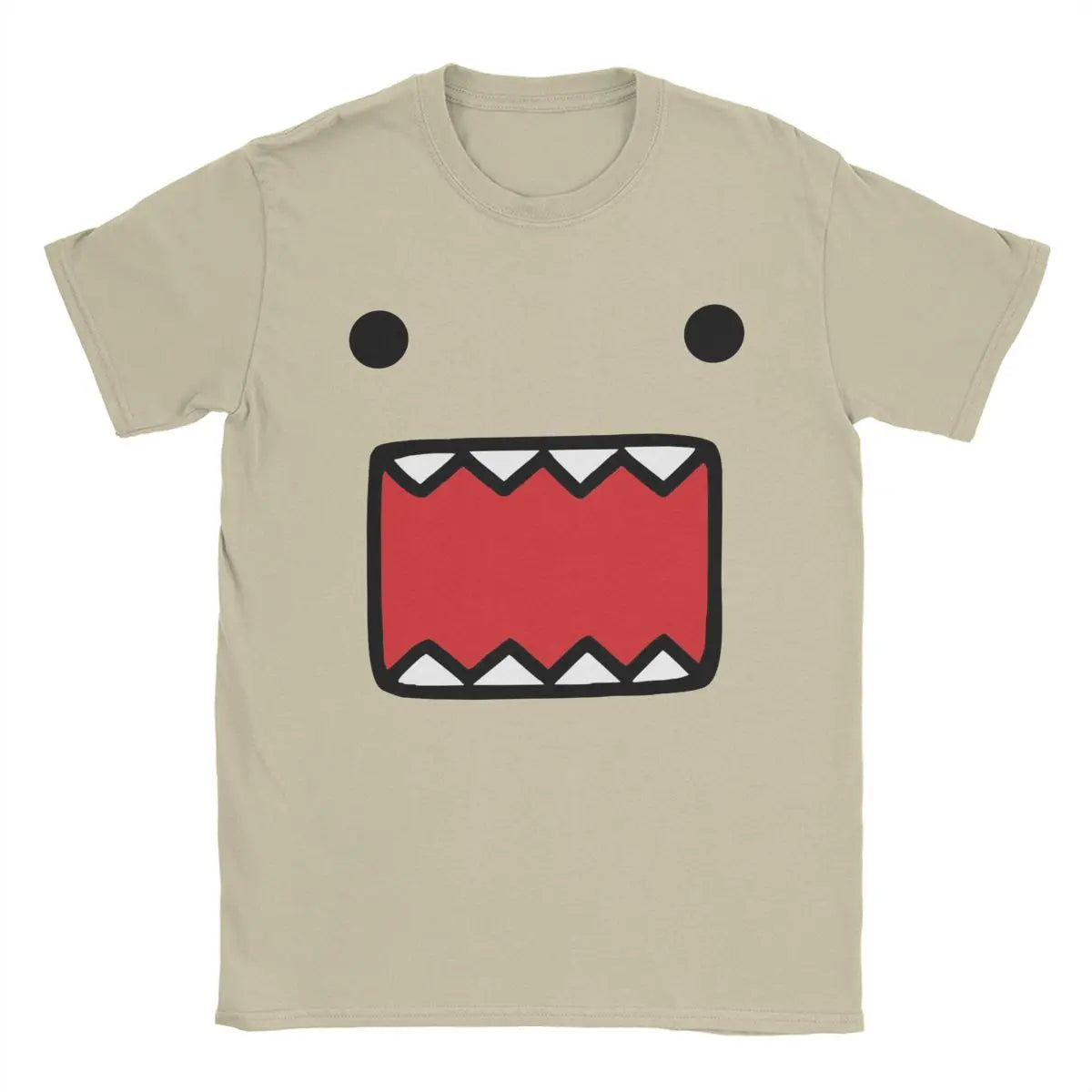 Domo Kun Doll Face T Shirts Men's Cotton Crazy T-Shirts Crew Neck Tee Shirt Short Sleeve Tops Adult