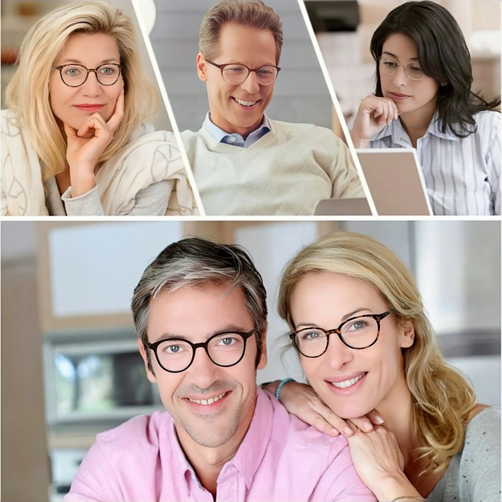 MODFANS Oversized Classic Round Reading Glasses men Retro Eyeglasses Frame Women Flexble Spring Hinge Comfort Wear Amplifier