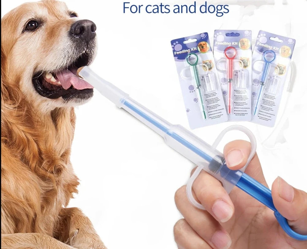 1pcs Pet Syringe Cat Tablet Pill Gun Pill Pusher Medicine Buffalo Milk Syringe Dog Cat Tube Feeder Tool Dog Accessories