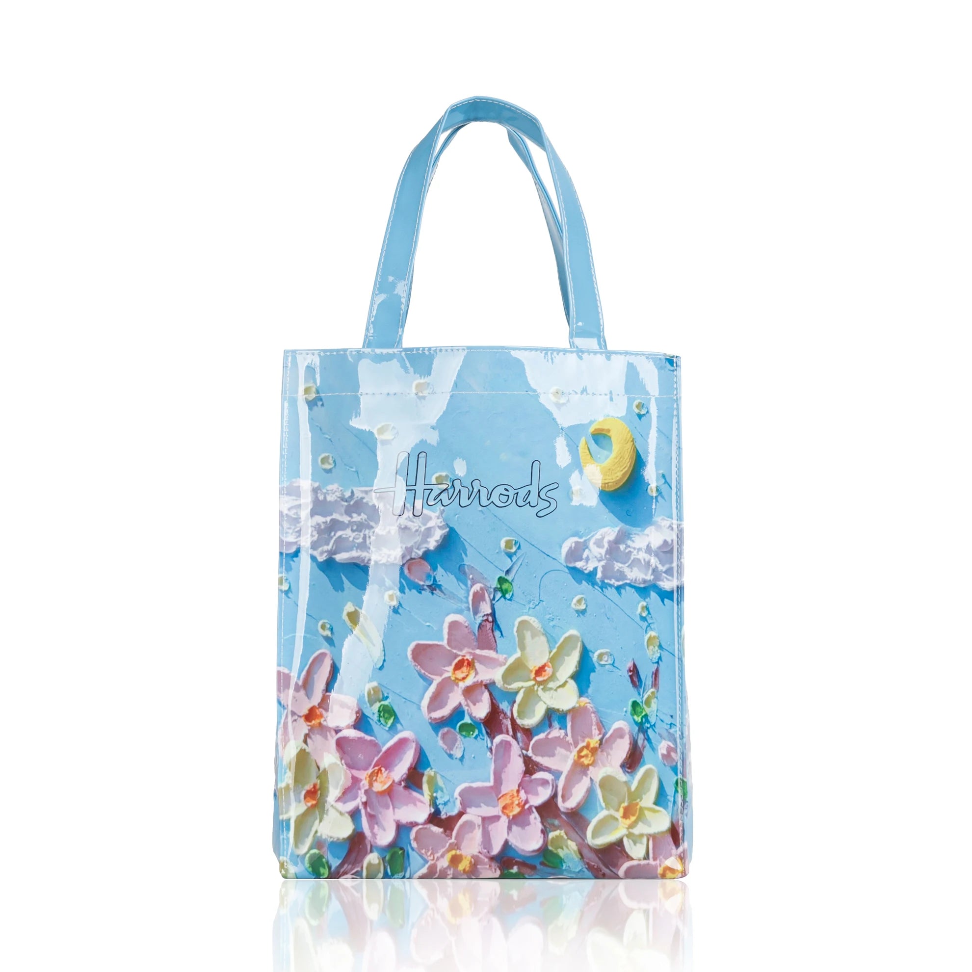 London Style PVC Reusable Shopping Purses Large Eco Friendly Flower Women's Tote Shopper Bag Summer Waterproof Beach Handbag