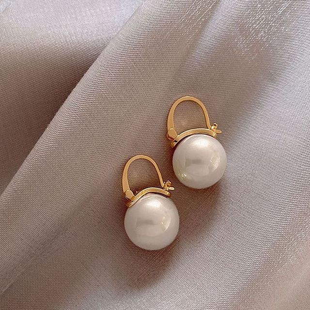 2025 New Korean Style Contracted Heart Pearl Earrings For Women Sweet Flower Zircon Geometric Stud Earring Girl Party Jewelry