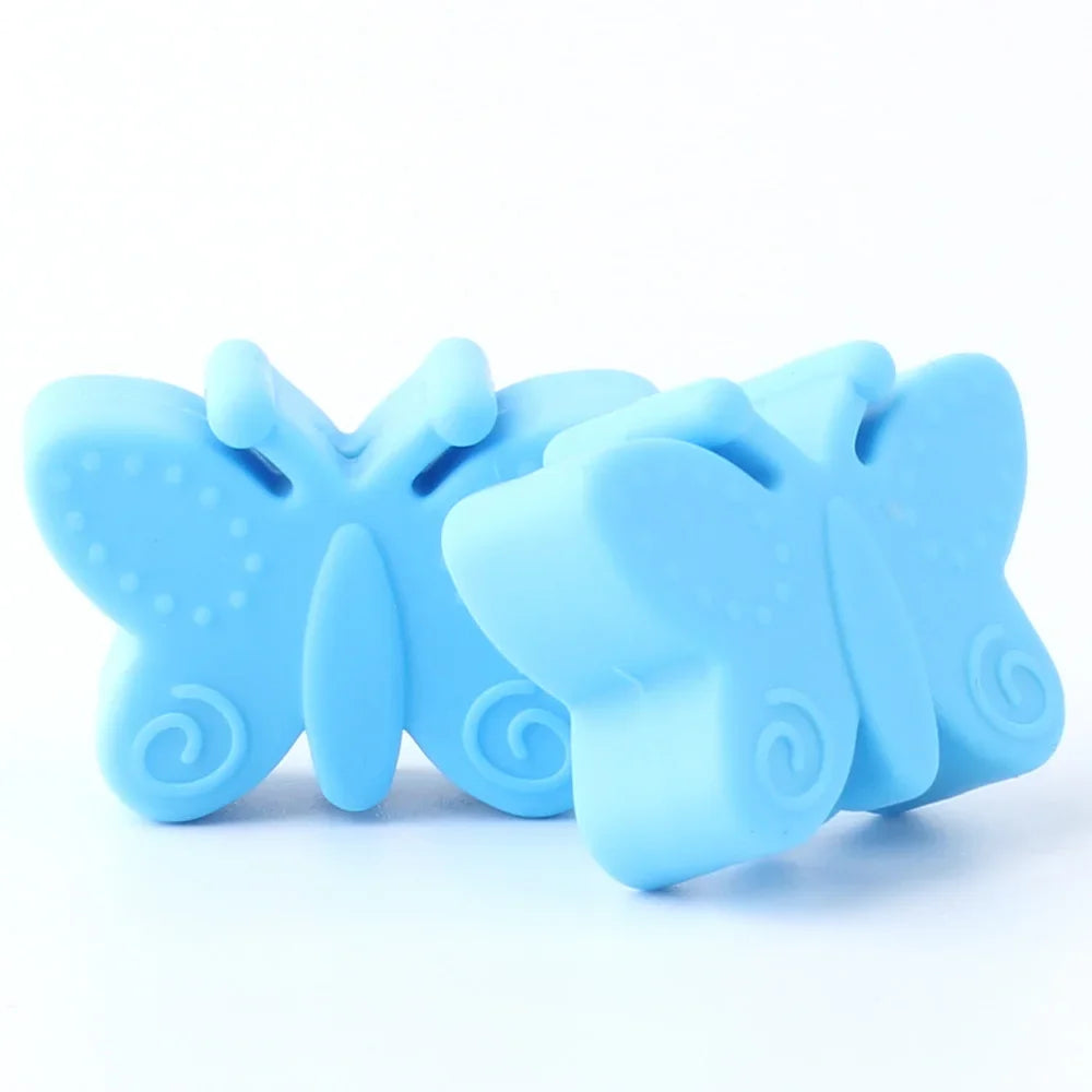 10pcs Silicone Beads Heart Bow Shape Accessories Silicone Holder Clip  Pen Decor Chain Making Focal Accessories Jewelry