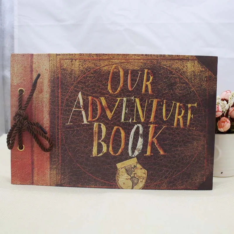 Handmade DIY Album Paste Vintage Tether Album Our Adventure Book Up Family Scrapbook Photo Album SP403