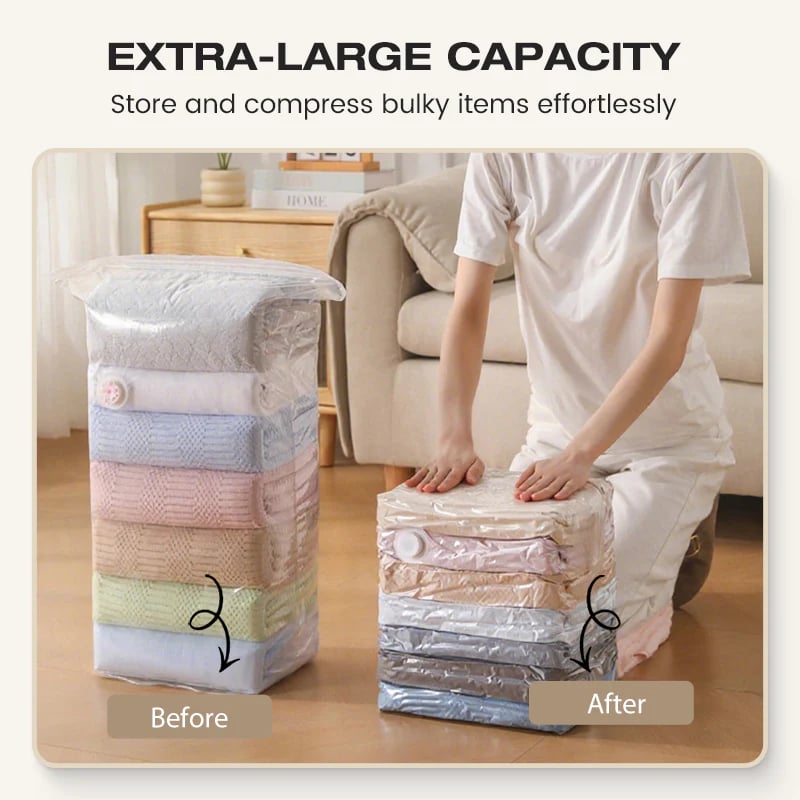 📦 Large-Capacity Vacuum Bags – No Pump Needed! 💕
