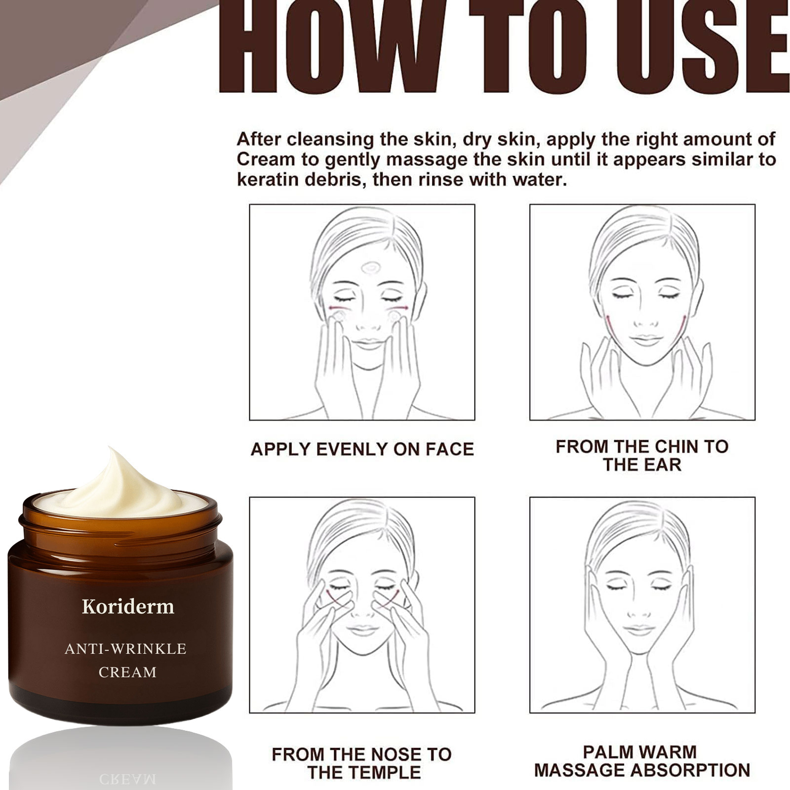 Retinol Anti-Wrinkle Cream, Firms and lifts skin, effectively reduces wrinkles and fine lines, deeply moisturizes