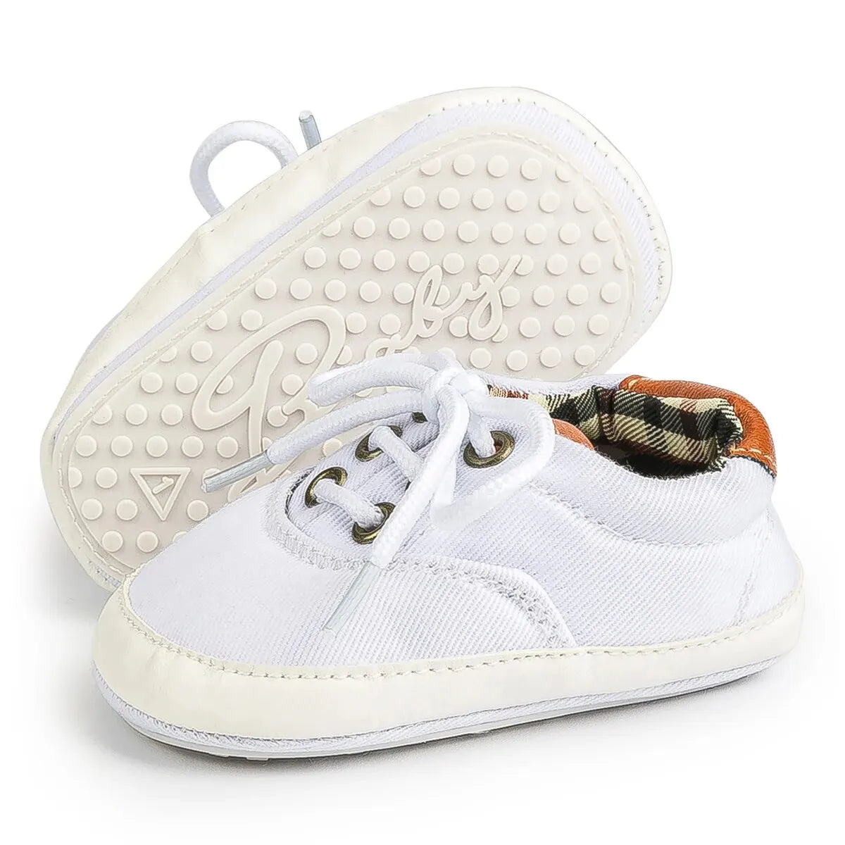 Meckior Baby Canvas Shoes Baby Boy Girl Sneakers Newborns Lace-up Anti-slip Sport First Walkers Infant Crib Shoes Moccasins