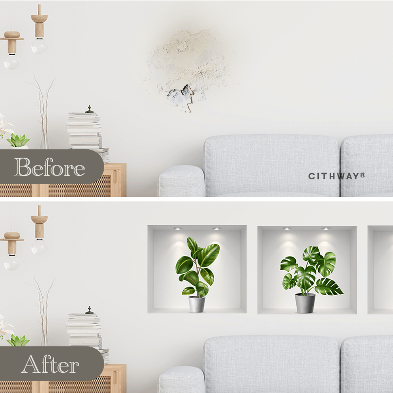Cithway® Self-Adhesive 3D Plant Wall Stickers
