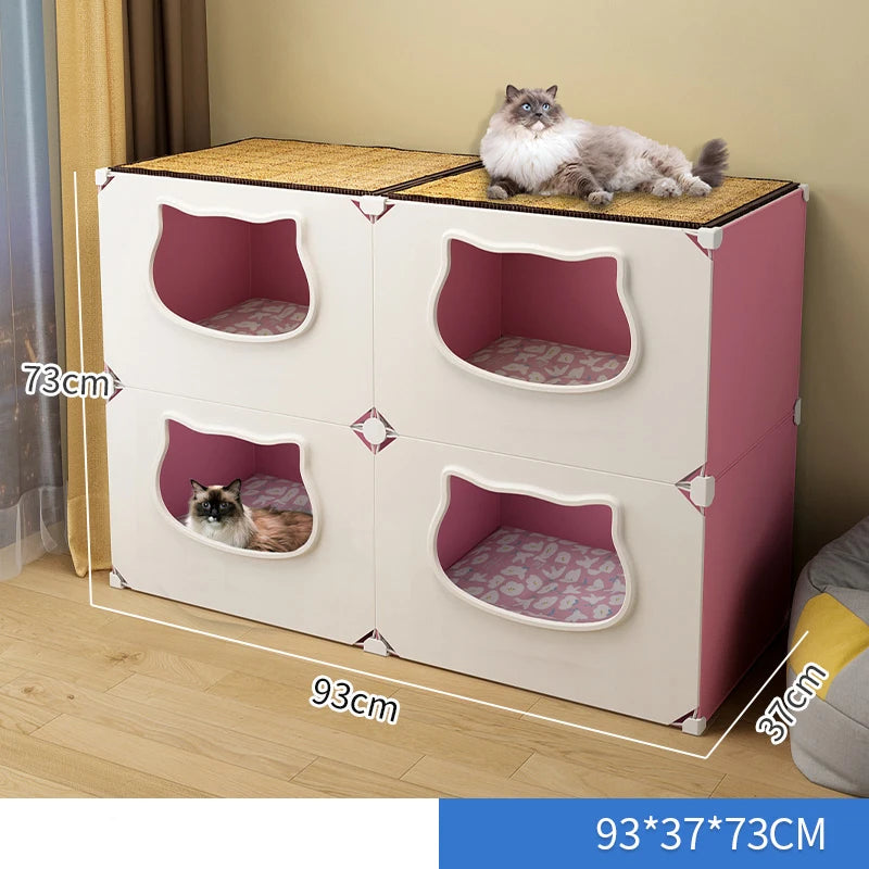 Cat Bed Detachable Cat Hiding House Comfortable Small Dog Nest Washable Cave Cats Beds Pet Supplies