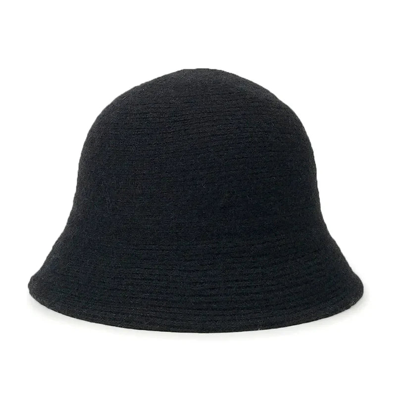 MAXSITI U Solid Keep warm Wool Bucket Hat for Women Autumn and Winter Fisherman Hat  Vintage Knitting Basin caps for ladies