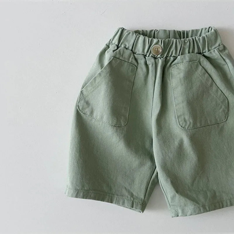 2023 Summer New Baby Loose Shorts Infant Solid Casual Shorts Cotton Toddler Boy Girl Pants Cute Kids Shorts Children Clothes