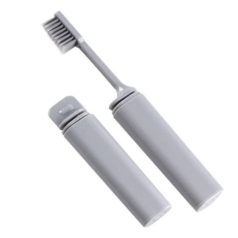 Travel Toothbrush Outdoor Camping Portable Folding Small Tooth Brush Traveling Toothbrushes for Adults Teeth Brushes