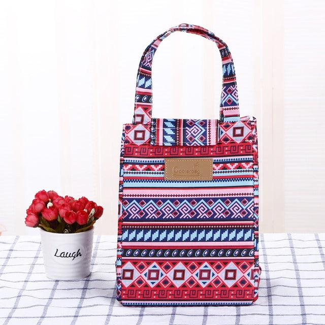 Travel or office food refrigerated bag men and women insulation cover to keep warm Oxford lunch bag Women's casual handbag
