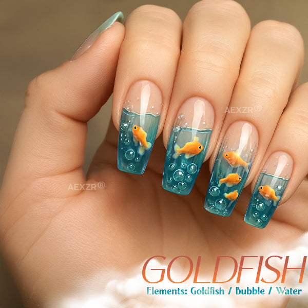 Aexzr® 3D Oceanic Glam Press-on Nail Set (24pcs)