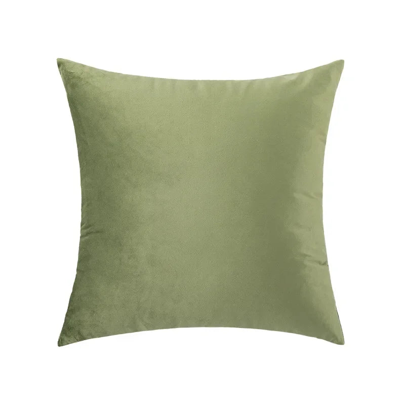 Nordic Green Light Luxury Pillow Cover Decorative Modern Minimalism Pillow Cases Home Living Room Sofa  Bedhead Cushion Covers