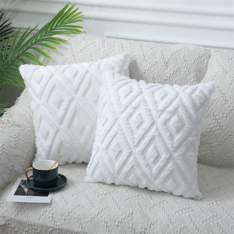 Olanly Throw Pillow Cover Cotton Couch Cushion Cover 45x45cm Sofa Pillowcase Solid Home Living Bedroom Decor Pillow Case 50x50