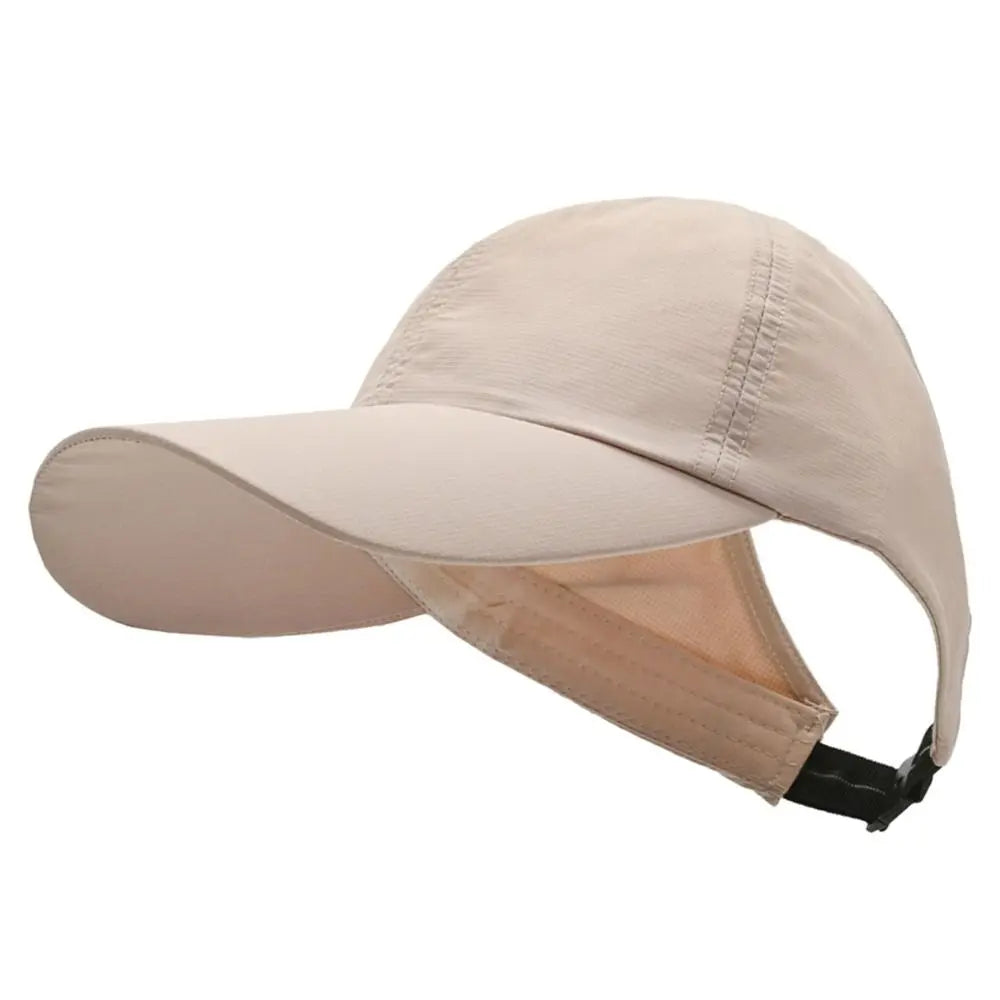 Cotton Ponytail Hat Sun Protection Quick-Drying With Ponytail Hole Sun Hat Baseball Caps Girls