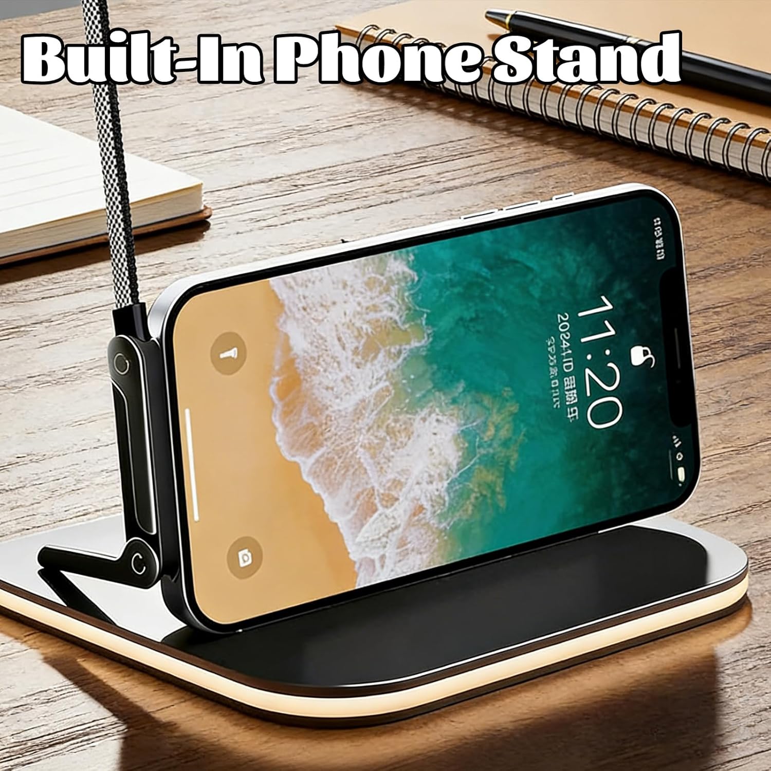 2026 New Sideways Phone Charger, 240w Fast Charging Stand Data Cable with Bendphone Accessories 5 FT with Type C Multi-Angle Adjustable Stand, for Smartphones Tablets Laptops