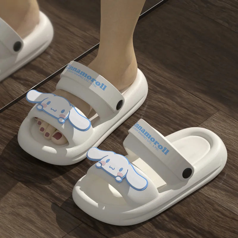 Cartoon Sandals Sweet Slippers Sanrio Kuromi EVA Shoes Cinnamoroll Antislip Slides Hello Kitty