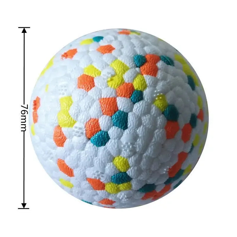 Teething Pet Toy Dog Solid Toy Ball Interactive Dog Toys Light Popcorn Ball Dog Ball Light Chew Rubber Balls High Elastic Bite