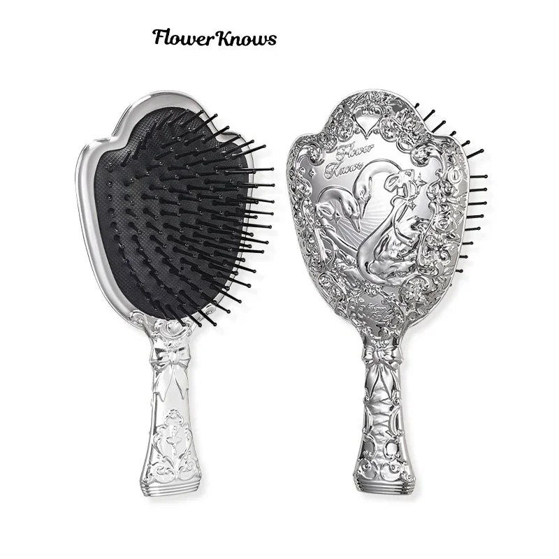 Flower Knows Mid Summer Fairy Tales Series Detangle Hairbrush Air Cushion Combs Scalp Massage Comb Hair Brush Hairdressing Tool