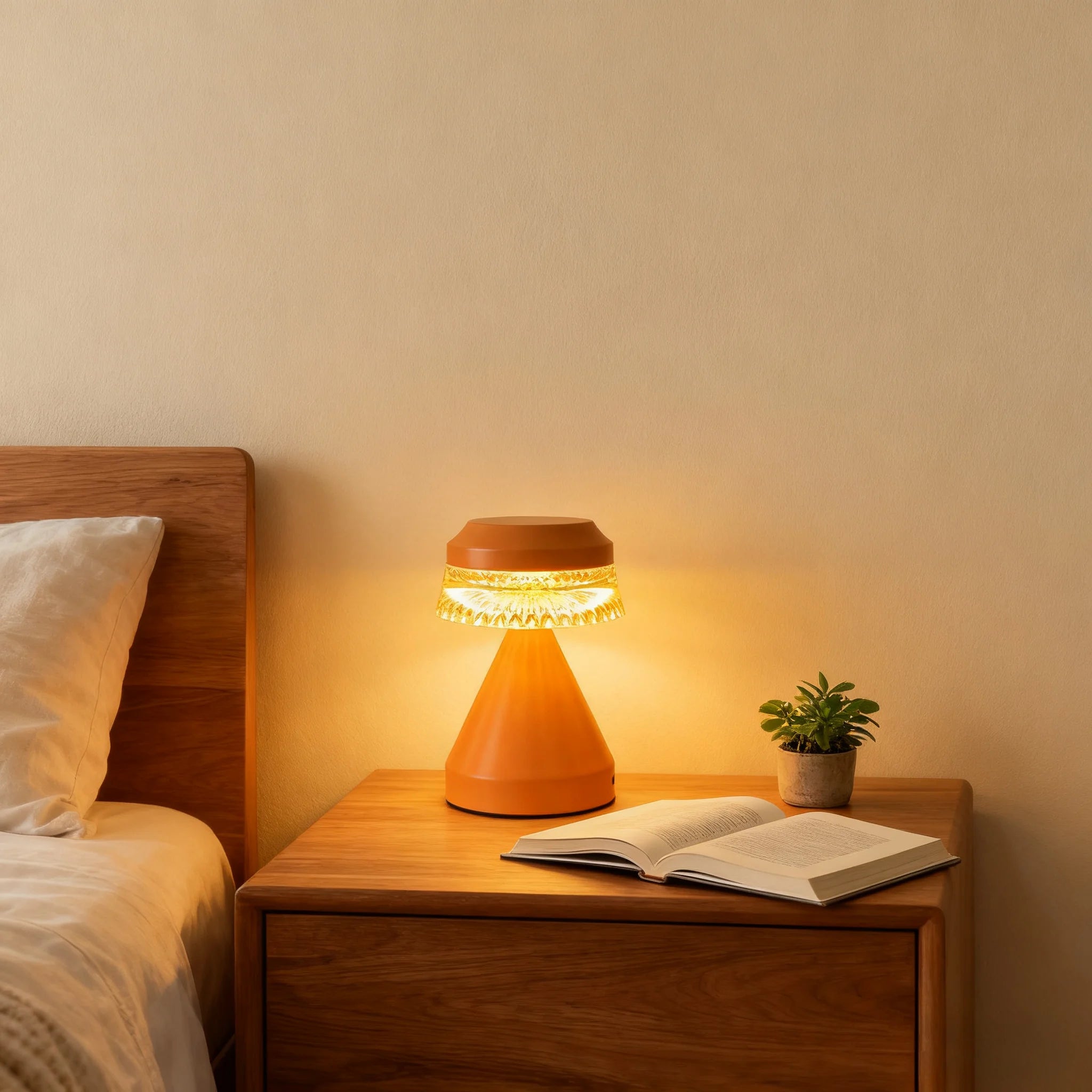 Touch the night light for three lighting modes. USB rechargeable for easy portability.