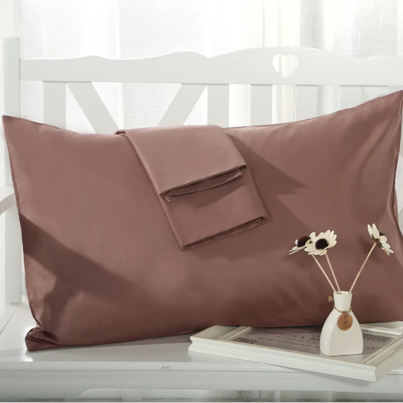 48x74cm Cotton Pillowcase Soft Comfortable Solid Color Pillow Case Queen King Sleeping Pillows Covers Pillowcases Home Textile