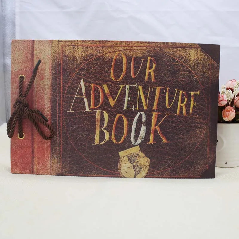 Handmade DIY Album Paste Vintage Tether Album Our Adventure Book Up Family Scrapbook Photo Album SP403