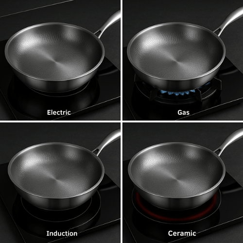Pan for Induction & Gas | Uncoated Titanium Pan